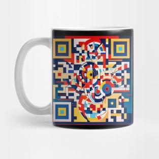 RickRoll QR Code Geometric Abstract Painting Mug